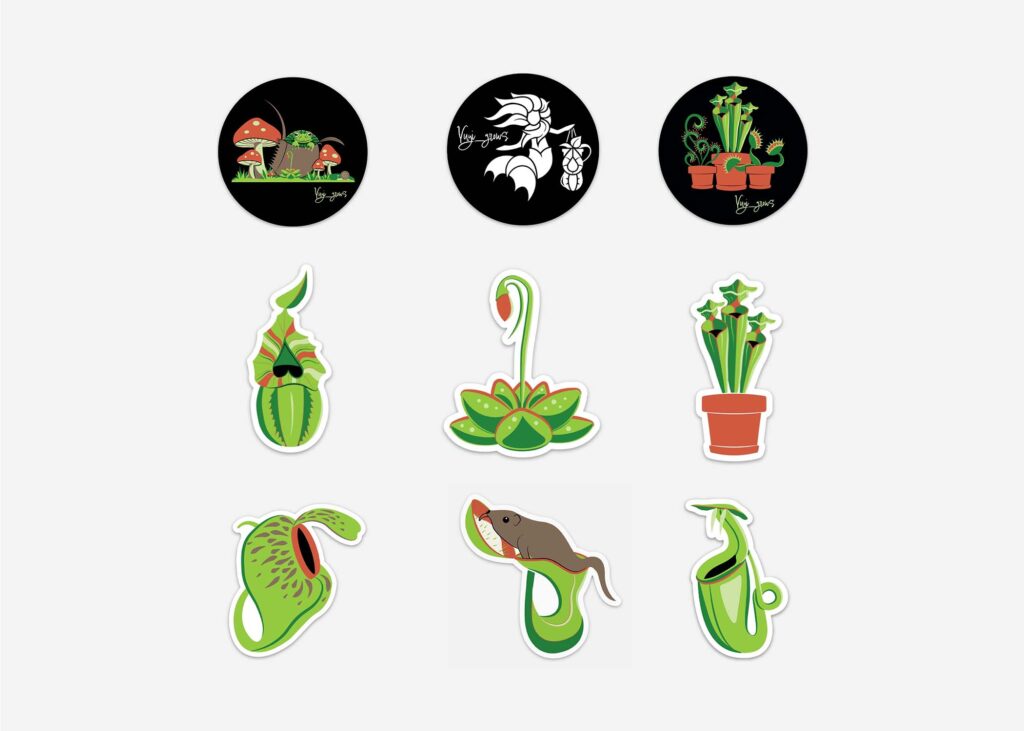 Yuyi Grows Illustrative Plants as Stickers