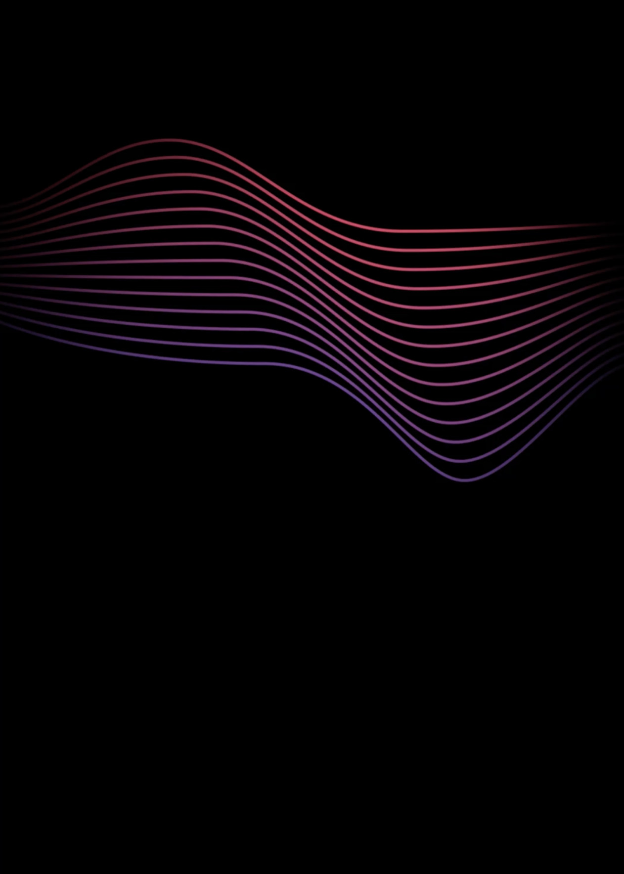 Pink and purple wavy graphic lines on a black background
