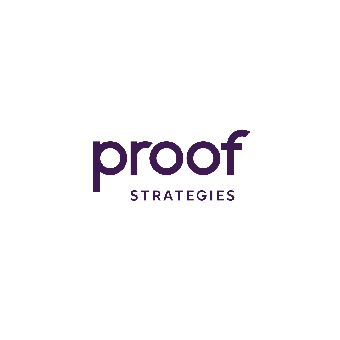 Purple "Proof Strategies" logo