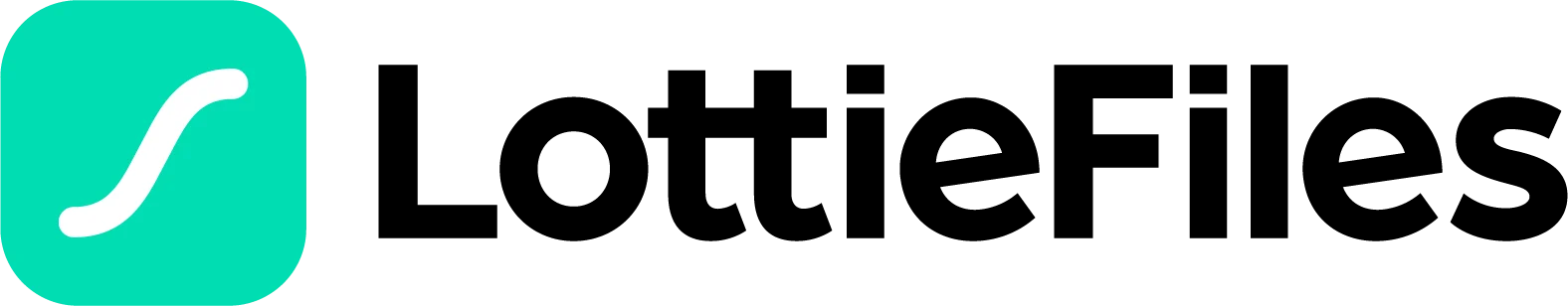 LottieFiles logo featuring a stylized "S" within a green square next to the text "LottieFiles" in black.