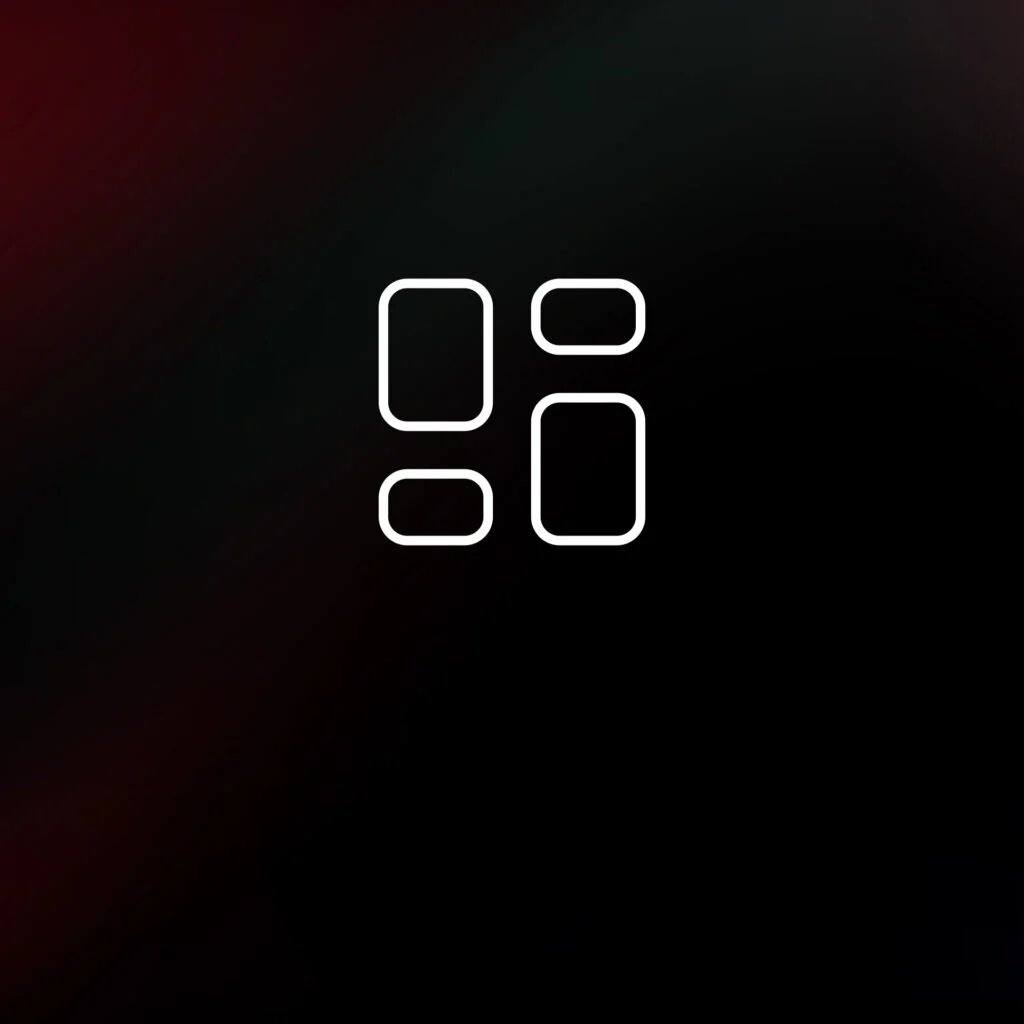 Abstract dark gradient background with white rounded-rectangle outlines arranged in a vertical cluster, no subject visible.