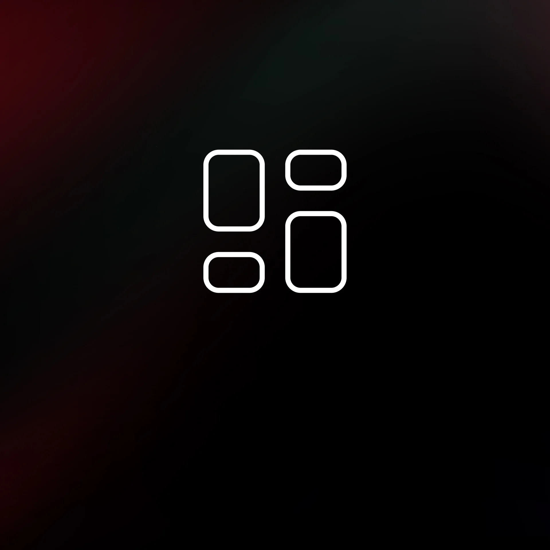 Abstract dark gradient background with white rounded-rectangle outlines arranged in a vertical cluster, no subject visible.
